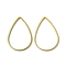 Brass Linking Rings, Cadmium Free & Nickel Free & Lead Free, Teardrop, Raw(Unplated), 24x17x0.9mm, Inner Diameter: 23x15.5mm