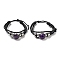 Natural Natural Amethyst Multi-strand Bracelets, Adjustable PU Leather Braided Cord Bracelets for Unisex, Inner Diameter: 2-3/8~2-7/8 inch(5.9~7.3cm)
