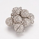 Сплав Rhinestone магнитные застежки X-RB-H116-2-N-1