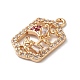 Латунные микро проложить кубического циркония подвески KK-C062-061G-2