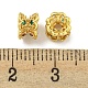 Бусины-проставки из латуни с кубическим цирконием KK-L215-001G-2