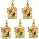Кулоны с эмалью из латуни KK-SZ0002-62-1