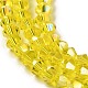 Прозрачные стеклянные бусины гальваническим пряди GLAA-F029-3mm-A21-3