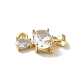 Латунные микро проложить кубического циркония подвески KK-L239-061G-01-2