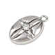 Подвески из латуни с прозрачным фианитом KK-L238-27P-2