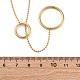 Ожерелья-лариаты из нержавеющей стали 304 с тройным кольцом NJEW-R026-16G-5