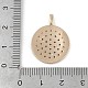 Латунные микропаве прозрачные подвески с фианитом KK-Z075-12G-3
