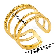 Минималистичные полые манжеты из нержавеющей стали 304 IP0850-2