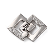 Застежки-замки квадратные латунные с покрытием стойки KK-Z070-28P