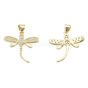 Латунные микропаве прозрачные подвески с фианитом ZIRC-N039-256