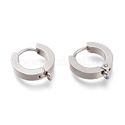 Фурнитура для сережек-колец huggie hoop из нержавеющей стали 201 STAS-A167-01A-P