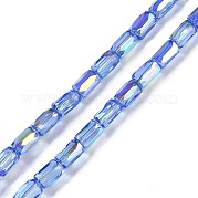 Стеклянные бусины с гальваническим покрытием  GLAA-Q101-02A-AB03