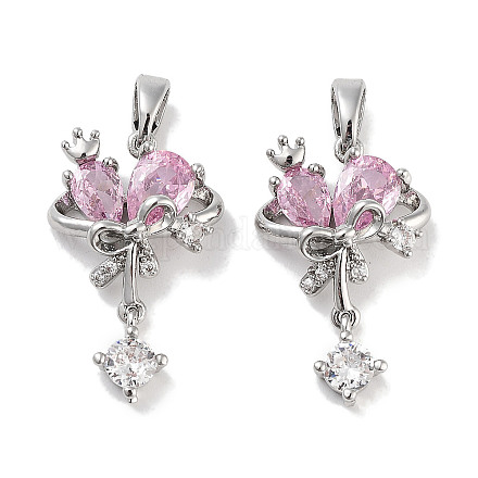 Латунные микро проложить кубического циркония подвески KK-C051-46P-1