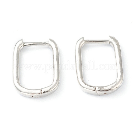Латунные английском замке Серьги-кольца EJEW-L234-025P-1