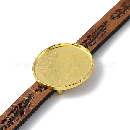 Браслет из сплава с плоскими круглыми звеньями FIND-M009-02G-1