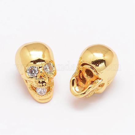 Латунные микро проложить кубического циркония бусы ZIRC-P017-13G-NR-1