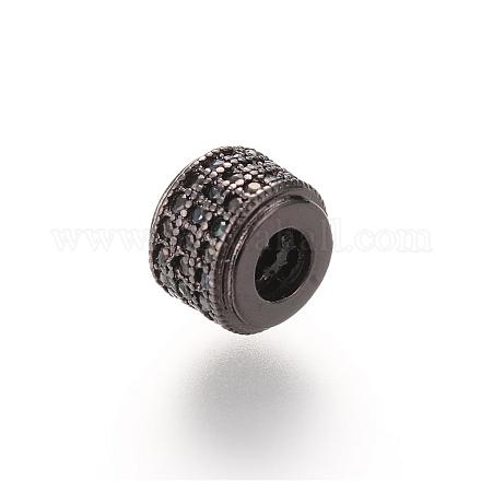 Латунные микро проложить кубического циркония бусы ZIRC-S053-YS013B-3-1