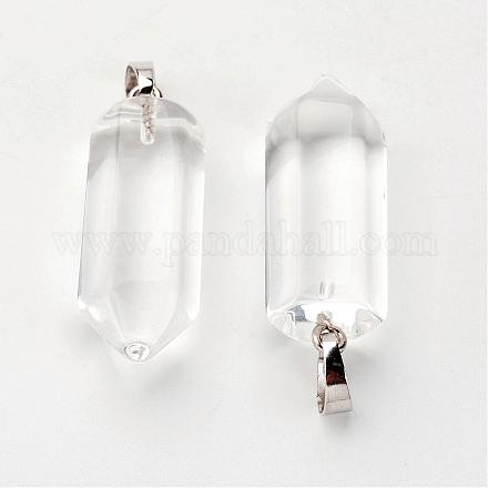 Латунь стекло кулоны G-O160-03M-1