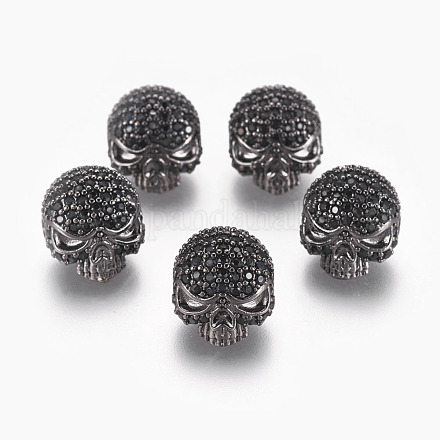 Латунные микро проложить кубического циркония бусы ZIRC-S053-YS040B-3-1