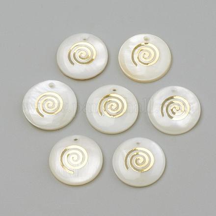 Подвески из пресноводных оболочек SHEL-Q010-010G-1