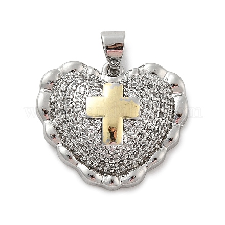 Латунные микро проложить кубического циркония подвески KK-C091-02B-PG-1