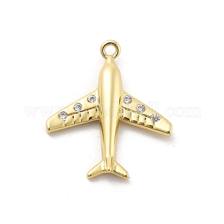 Латунные микропаве прозрачные подвески с фианитом KK-L228-45G-1