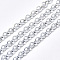 Aluminium Rolo Chains, with Spool, Unwelded, Silver, 4x1mm, about 164.04 Feet(50m)/roll
