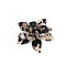 3D Acrylic Pendants, Leopard Print, Flower, 45.5x51x19mm, Hole: 1.8mm