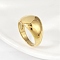 304 Stainless Steel Finger Rings, Ion Plating(IP), Golden, 12mm, Inner Diameter: 17mm