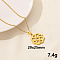 304 Stainless Steel Knot Pendant Necklaces, Cable Chain Necklaces