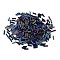Glass Bugle Beads, Metallic Colours, Colorful, 6.5~7x2mm, Hole: 0.8mm, about 50000pcs/pound