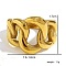 Brass Cuff Rings, Hollow Out Rings for Women, Golden