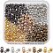 SUPERFINDINGS 300Pcs 5 Colors Ball Round Pendants Charms 7x4mm Alloy Drop Ball Charms Pendants Metal 3D Round Charms for Jewelry Making Disc Necklace Bracelet DIY Craft Supplies, Hole: 1.5mm