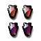 Glass Beads, Temperature Sensing Color Changing Beads, Tulip, Black, 15x11.5x5.5mm, Hole: 1.3mm