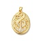 Rack Plating Brass Micro Pave Cubic Zirconia Pendants, Long-Lasting Plated, Lead Free & Cadmium Free, Anchor Charms, Real 18K Gold Plated, 27.5x20.5x3.5mm, Hole: 4x3.5mm