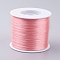 Korean Flat Elastic Crystal String, Elastic Beading Thread, for Stretch Bracelet Making, Pink, 0.5mm, about 546.8 yards(500m)/roll