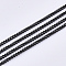 Spray Painted Brass Curb Chains, with Spool, Soldered, Black, 1.7x1.2x0.3mm, about 100yard/roll