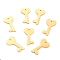 304 Stainless Steel Pendants, Manual Polishing, Laser Cut, Heart Key, Golden, 23.5x12.5x1mm, Hole: 1.2mm