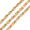 304 Stainless Steel Boston Link Chains, with Spool, Soldered, PVD Vacuum Plating, Real 18K Gold Plated, 7.5x3x1.5mm, about 32.81 Feet(10m)/Roll