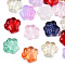 Transparent Glass Beads, Mixed Style, Dog Paw Prints, Mixed Color, 11x12x4.5mm, Hole: 1mm