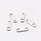 201 Stainless Steel Chain Tabs, Stainless Steel Color, 11x3.5mm, Hole: 2mm