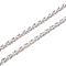 Brass Link Chains, U Shape, Unwelded, Cadmium Free & Nickel Free & Lead Free, Silver, 9.5x5x2mm