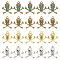 120Pcs 4 Colors Tibetan Style Alloy Pendants, Skull, Mixed Color, 23.5x19.5x3mm, Hole: 1.6mm, 30pcs/color