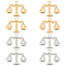 UNICRAFTALE 8Pcs 2 Colors 304 Stainless Steel Pendants Balance Scale Pendant Libra Charms Hole 2mm Metal Pendant for Bracelet Necklace Earring Jewlery Making Golden Stainless Steel Color