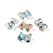 Transparent Spray Painted Glass Beads, Bowknot, Orange, 10x14x8mm, Hole: 1mm