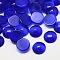 Cat Eye Cabochons, Half Round, Blue, 10x2~3mm