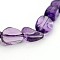 Natural Amethyst Bead Strands, Tumbled Stone, Nuggets, 5~13x4~9x3~9mm, Hole: 0.5~1mm, about 15.7 inch