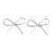 Non-Tarnish 201 Stainless Steel Connector Charms, Bowknot Link, Stainless Steel Color, 18.5x23x3mm, Hole: 9x6mm