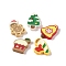 Christmas Opaque Resin Decoden Cabochons, Santa Claus & Gingerbread Man & Christmas Bell, Mixed Shapes, Mixed Color, 27~28x18~22x5~7mm