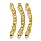 304 Stainless Steel Curved Tube Beads, Golden, 33x20x4mm, Hole: 3mm